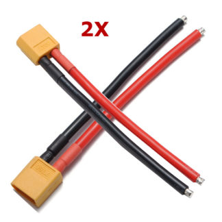 2Pz XT60 Spina Maschio 12 AWG 10cm con Filo