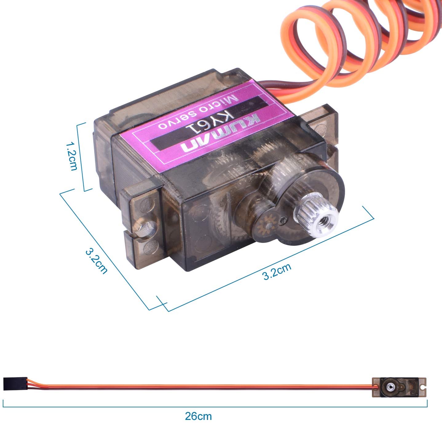 MG90S KY61 Micro Servo RC con Ingranaggio metallico - immagine 5
