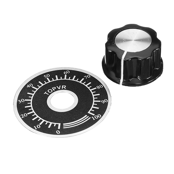 10 manopole potenziometro MF-A03 + 10 quadranti con scala graduata 0-100